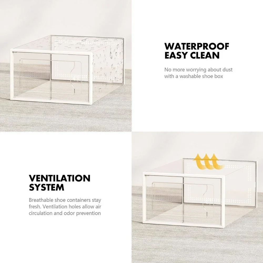 Plastic Stackable Transparent Shoe Cabinet